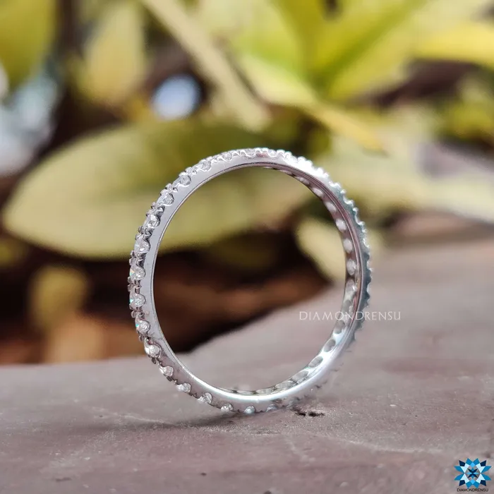 Diamondrensu Rings Wedding Band Ring White Gold
