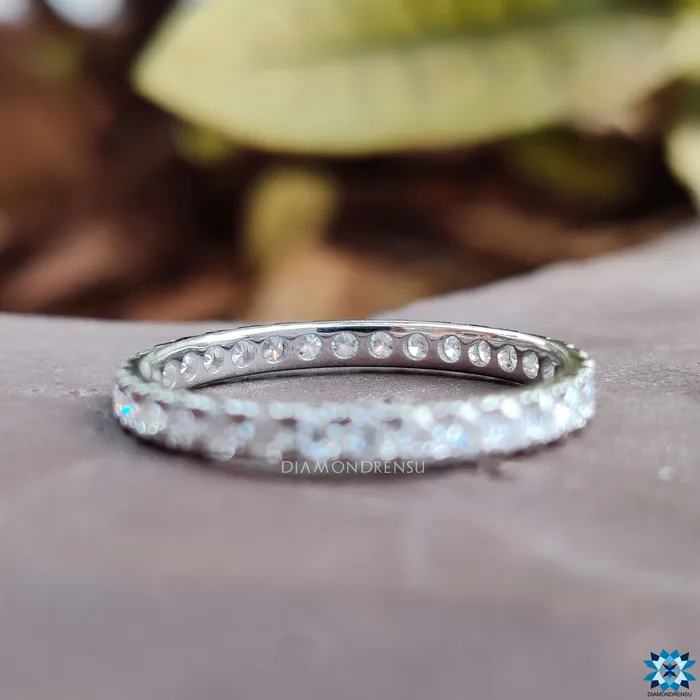 Diamondrensu Rings Wedding Band Ring White Gold