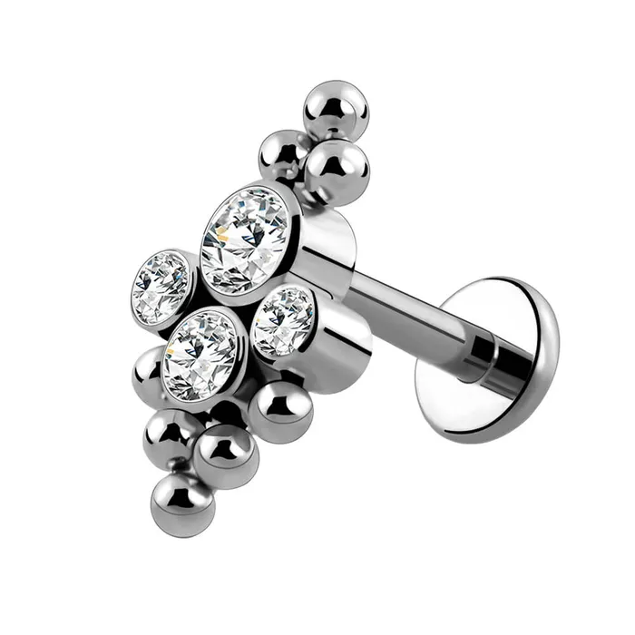 Earrings 16G 6mm Elegant Titanium Flat Back Helix Stud OUFER BODY JEWELRY