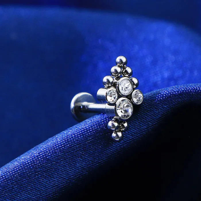 Earrings 16G 6mm Elegant Titanium Flat Back Helix Stud OUFER BODY JEWELRY Earrings 16G 6mm Elegant Titanium Flat Back Helix Stud OUFER BODY JEWELRY