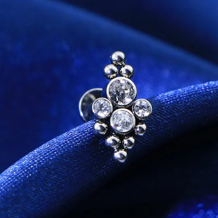 Earrings 16G 6mm Elegant Titanium Flat Back Helix Stud OUFER BODY JEWELRY Earrings 16G 6mm Elegant Titanium Flat Back Helix Stud OUFER BODY JEWELRY