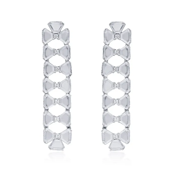 Earrings Bahamas 925 Silver Duster Earrings Isharya Modern Indian Jewelry