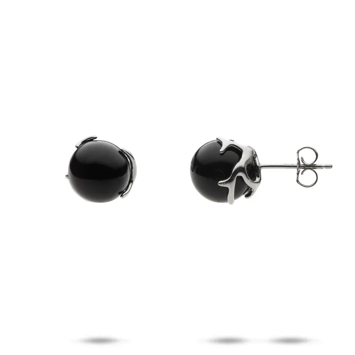 Earrings Heritage Black Coral Earrings in White Gold Maui Divers Jewelry