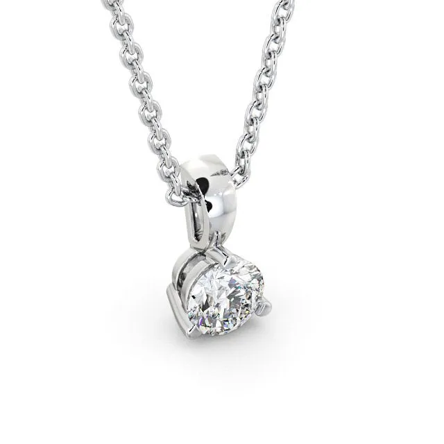 Flawless Moissanite Necklaces Round Cut Classic Solitaire Pendant
