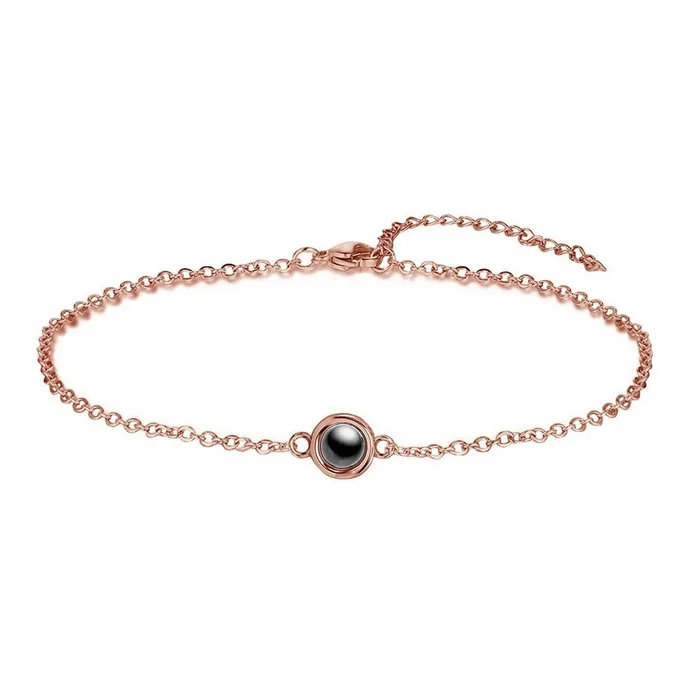 Hidden Forever Bracelets Mother Daughter Matching Photo Projection Dainty Bracelet
