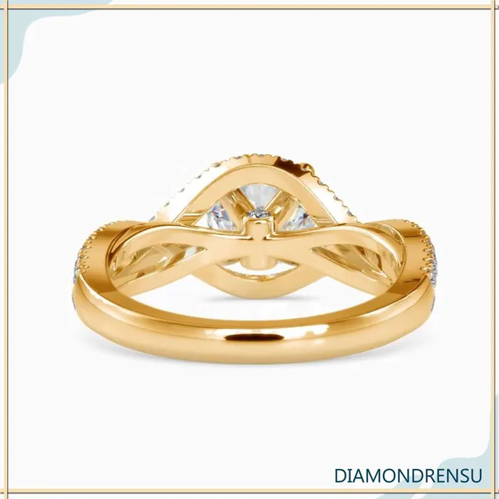 Infinity Engagement Ring With Round Diamond Diamondrensu Rings