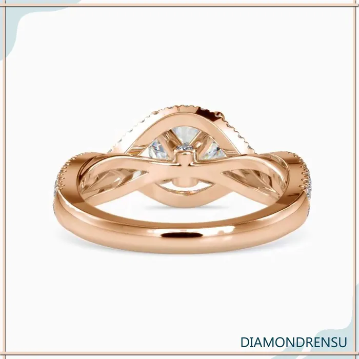 Infinity Engagement Ring With Round Diamond Diamondrensu Rings