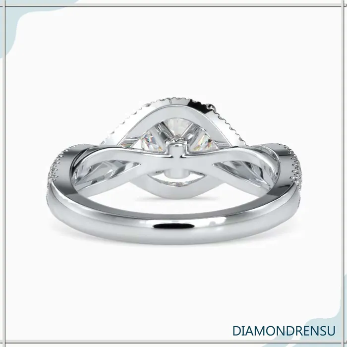 Infinity Engagement Ring With Round Diamond Diamondrensu Rings