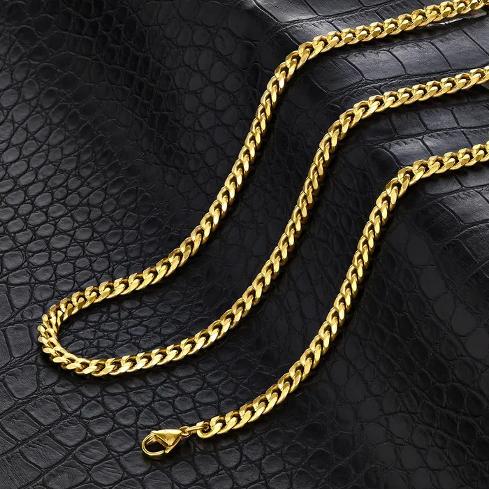 Invicta Jewelry Beveled Edge Curb Chain Stainless Steel Necklace Invicta Jewelry Necklaces
