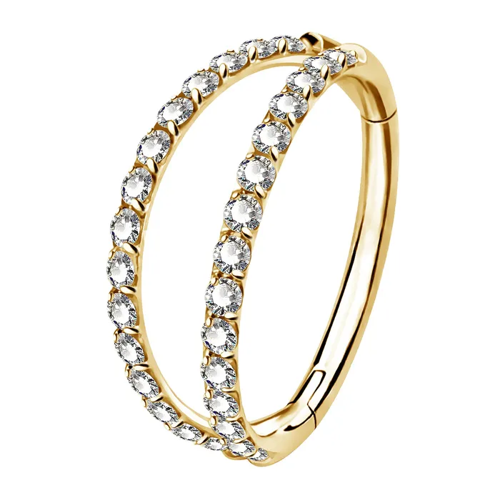 OUFER BODY JEWELRY Earrings 18G Double Nose Hoop Conch Earring CZ Helix Earring OUFER BODY JEWELRY Earrings 18G Double Nose Hoop Conch Earring CZ Helix Earring