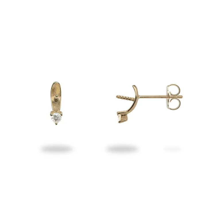 PickAPearl Earrings Pick A Pearl Earrings in Gold with Diamonds