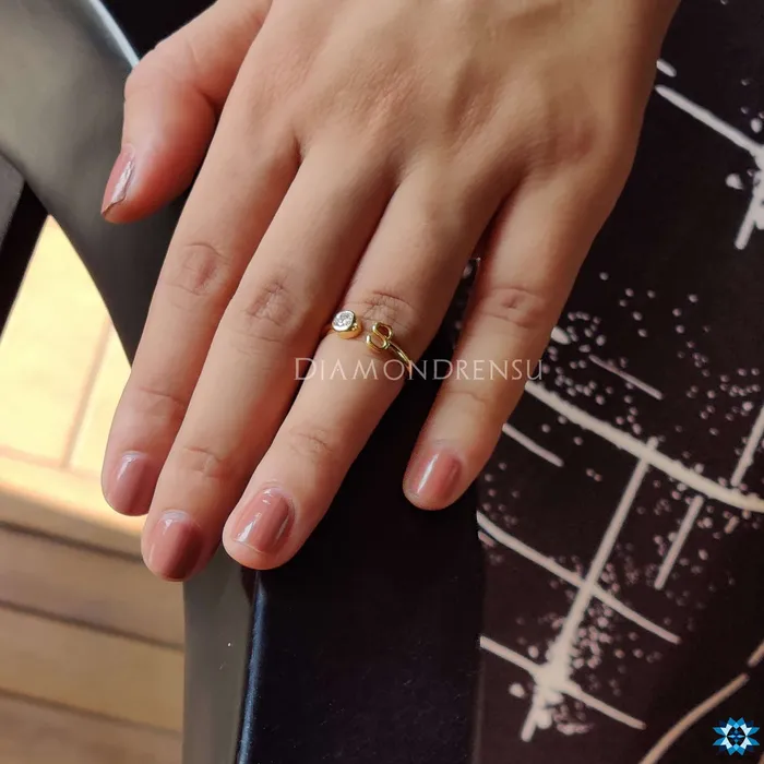 Rings Diamondrensu Personalized Initial Alphabet S Letter Moissanite Wedding Ring for Women