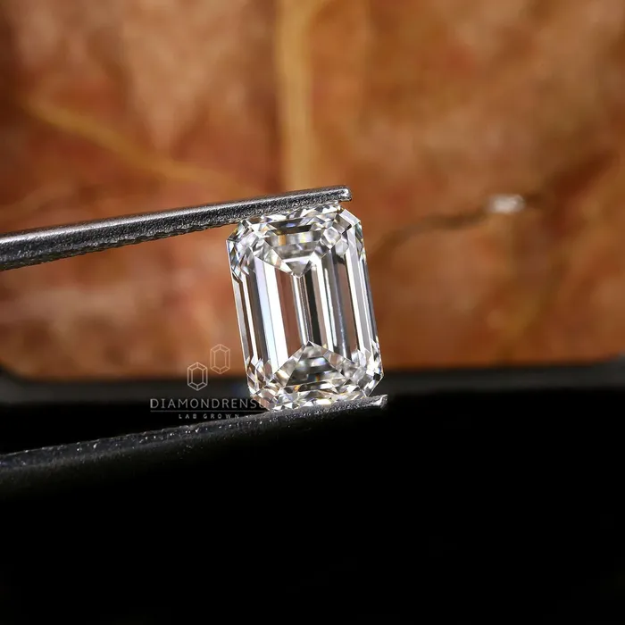 Rings Emerald Cut Lab Created Diamond for Custom Engagement Ring Diamondrensu