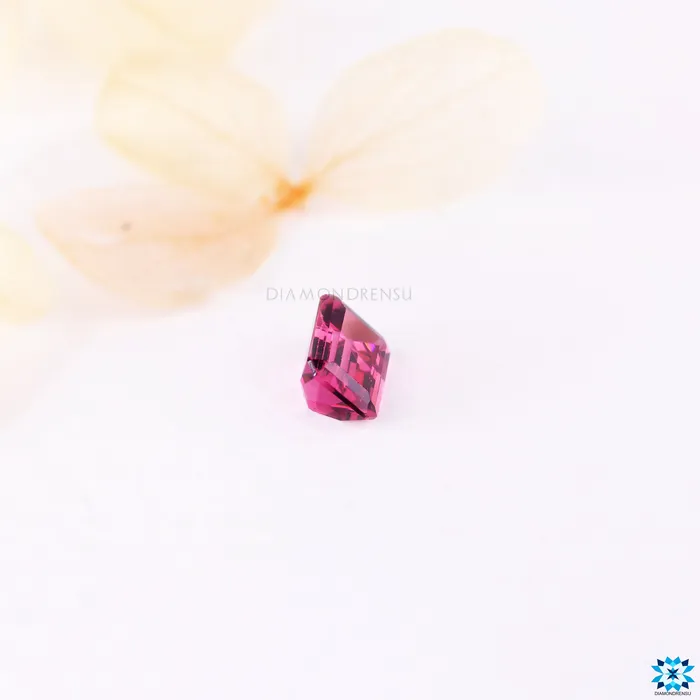 Rings Natural Tourmaline Gemstone 171 CT Emerald Cut October Birthstone for Engagement Ring Diamondrensu